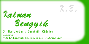 kalman bengyik business card