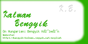 kalman bengyik business card